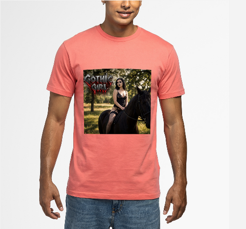 Coral Silk Horse Gothic Girl