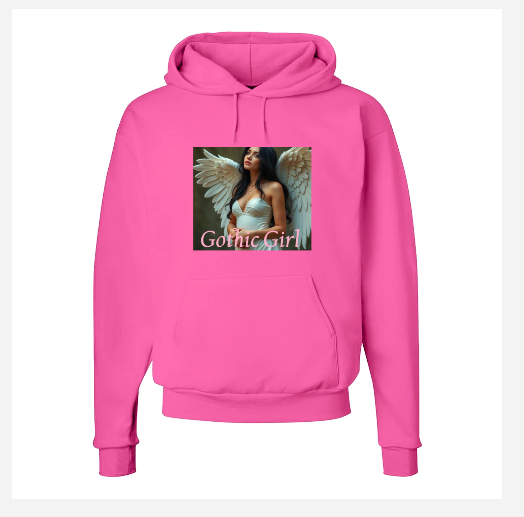 Gothic Girl Pink Hoodie