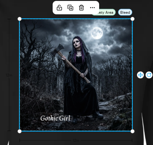 Gothic Girl Axe Full Moon