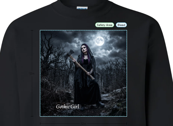 Gothic Girl Axe Full Moon