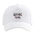 Gothic Girl Logo Hat White Adjustable
