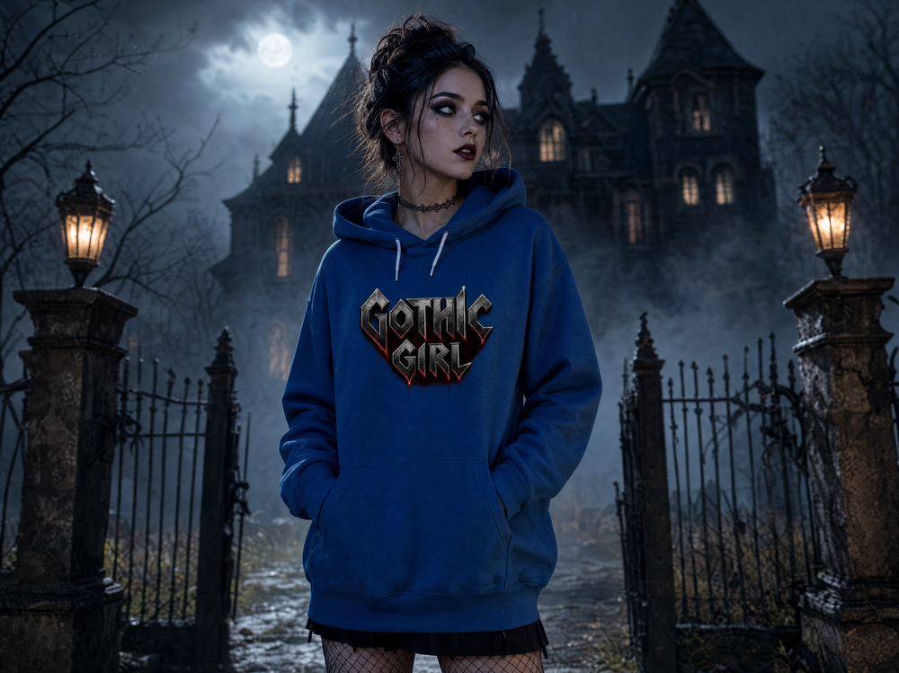 Gothic Girl True Royal Hoodie