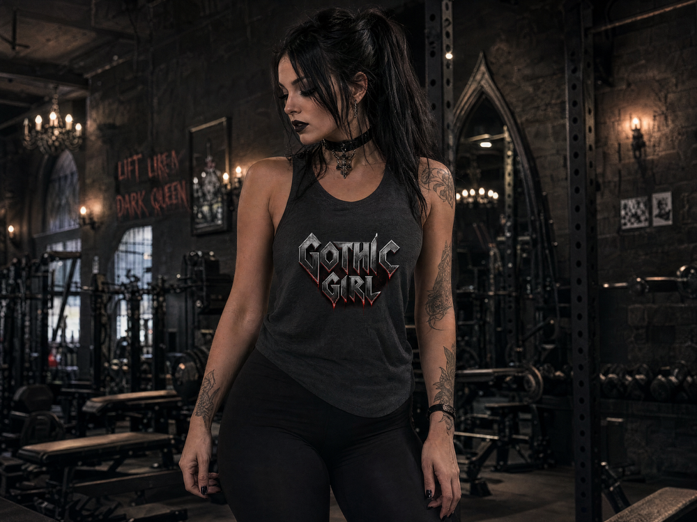 Gothic Girl Tank Top (Black)
